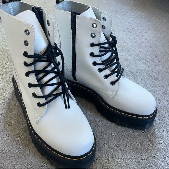 Dr. Martens Shoes - Dr Martens Jadon White Boots (Never Worn) Size 9